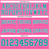 Custom Stitched Pink Teal-White Football Pullover Sweatshirt Hoodie