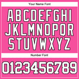 Custom Pink White-Black Authentic Baseball Jersey
