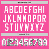Custom Pink White-Black Authentic Throwback Basketball Jersey