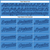 Custom Powder Blue Powder Blue-Navy Authentic Baseball Jersey