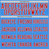 Custom Powder Blue Red-White Mesh Authentic Football Jersey
