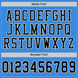 Custom Powder Blue Black-White Mesh Authentic Football Jersey