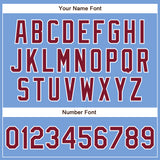 Custom Powder Blue Crimson-White Authentic Baseball Jersey