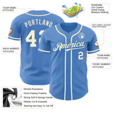 Custom Powder Blue Cream Authentic Baseball Jersey
