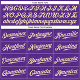 Custom Purple Cream-Gold Authentic Sleeveless Baseball Jersey
