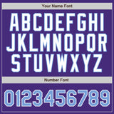 Custom Purple White Pinstripe Light Blue-White Authentic Baseball Jersey