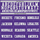 Custom Purple White-Gray Mesh Authentic Throwback Football Jersey