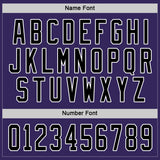 Custom Purple Black-White Hockey Jersey