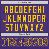 Custom Purple Purple-Gold Performance T-Shirt