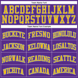 Custom Purple Gold-Light Blue Authentic Throwback Basketball Jersey