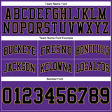 Custom Purple Black-Old Gold Authentic Throwback Basketball Shorts