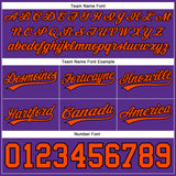 Custom Purple Orange-Black Authentic Throwback Basketball Shorts