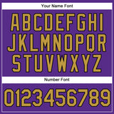 Custom Purple Black Pinstripe Old Gold Authentic Baseball Jersey