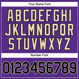 Custom Purple Black Pinstripe City Cream Authentic Baseball Jersey