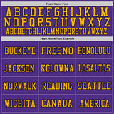 Custom Purple Gold-Black Mesh Authentic Football Jersey