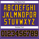 Custom Purple Black-Gold Authentic Baseball Jersey