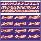 Custom Purple White-Orange Authentic Baseball Jersey