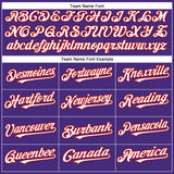 Custom Purple White-Red Authentic Baseball Jersey