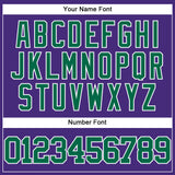 Custom Purple Kelly Green-White Authentic Baseball Jersey