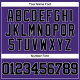 Custom Purple Black-Gray Authentic Baseball Jersey