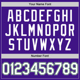 Custom Purple Green-Gray Authentic Throwback Baseball Jersey