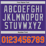 Custom Purple Orange-Gray Authentic Throwback Basketball Jersey