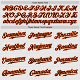 Custom White Orange Pinstripe Brown-Orange Authentic Raglan Sleeves Baseball Jersey