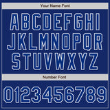 Custom Royal White Authentic Raglan Sleeves Baseball Jersey