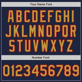 Custom Navy Old Gold-Red Authentic Raglan Sleeves Baseball Jersey
