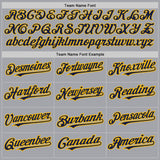 Custom Gray Navy-Gold Authentic Raglan Sleeves Baseball Jersey