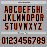 Custom Gray Black-Orange Authentic Raglan Sleeves Baseball Jersey