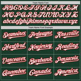 Custom Green White-Red Authentic Raglan Sleeves Baseball Jersey