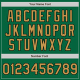 Custom Kelly Green Old Gold-Black Authentic Raglan Sleeves Baseball Jersey
