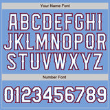 Custom Light Blue White Red-Royal Authentic Raglan Sleeves Baseball Jersey