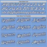 Custom Light Blue White-Navy Authentic Raglan Sleeves Baseball Jersey