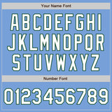 Custom Light Blue White-Green Authentic Raglan Sleeves Baseball Jersey