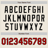 Custom Cream Red-Black Authentic Raglan Sleeves Baseball Jersey