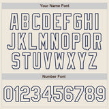 Custom Cream Navy Authentic Raglan Sleeves Baseball Jersey