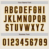 Custom Cream Brown-Gold Authentic Raglan Sleeves Baseball Jersey