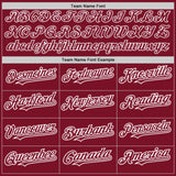 Custom Crimson White Authentic Raglan Sleeves Baseball Jersey