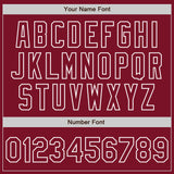 Custom Crimson White Authentic Raglan Sleeves Baseball Jersey