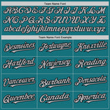 Custom Teal Gray-Black Authentic Raglan Sleeves Baseball Jersey