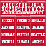 Custom Red White-Gray Mesh Authentic Throwback Football Jersey
