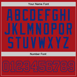 Custom Red Red-Royal Authentic Throwback Basketball Jersey