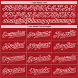 Custom Red Red-White Authentic Baseball Jersey
