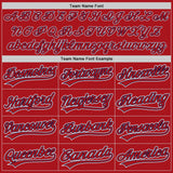 Custom Red Red-Navy Authentic Baseball Jersey