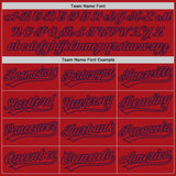 Custom Red Red-Navy Authentic Baseball Jersey