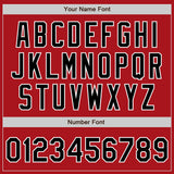 Custom Red Black-White Authentic Baseball Jersey