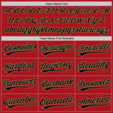 Custom Red Black-Old Gold Authentic Baseball Jersey