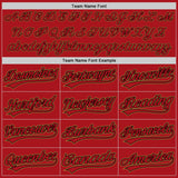 Custom Red Red Black-Old Gold Authentic Baseball Jersey